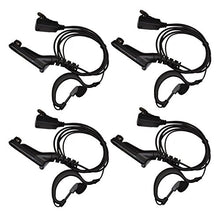 Load image into Gallery viewer, HQRP 4-Pack G Shape Earpiece Headset PTT Mic for Motorola XPR6300, XPR6350, XPR6380, XPR6500 + HQRP UV Meter
