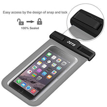 Load image into Gallery viewer, JOTO Universal Waterproof Pouch Cellphone Dry Bag Case for iPhone 13 Pro Max Mini, 12 11 Pro Max Xs Max XR X 8 7 6S Plus SE, Galaxy S20 S20+ S10 Plus S10e /Note 10+ 9, Pixel 4 XL up to 7&quot; -Grey
