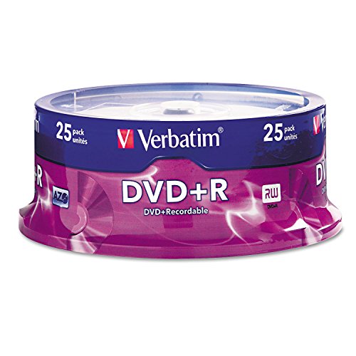 Verbatim AZO DVD+R 4.7GB 16X Surface - 25pk Spindle - 2 Hour Maximum Recording Time