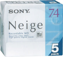Load image into Gallery viewer, Sony Neige Series Minidisk 74 Min 5 Pack Recordable MD
