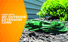 Load image into Gallery viewer, Coleman Cable 02356-05 40-Feet 16/3 Vinyl Landscape Outdoor Extension Cord, Green
