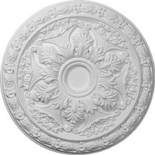 Load image into Gallery viewer, Ekena Millwork CM20BL Baile Ceiling Medallion, 20&quot;OD x 1 5/8&quot;P (Fits Canopies up to 3 1/4&quot;), Factory Primed
