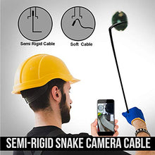 Load image into Gallery viewer, 3-in-1 USB Endoscope Waterproof Semi-Rigid SnakeCable, Borescopes 5.5mm Inspection Camera IP67 Waterproof Snake Camera with 6 Adjustable LED Lights for Type-C &amp; Android &amp; PC, (5M/16ft)
