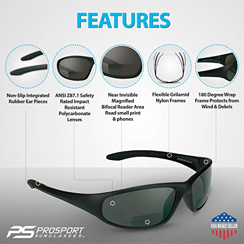 proSPORT Bifocal Sunglasses for Men Women +3.00 Safety Readers Sport D –  DirectNine - Europe