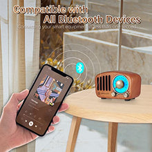Load image into Gallery viewer, Vintage Radio Retro Bluetooth Speaker- Greadio Cherry Wooden FM Radio with Old Fashioned Classic Style, Strong Bass Enhancement, Loud Volume, Bluetooth 5.0 Wireless Connection, TF Card &amp; MP3 Player
