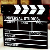 Black Professional Clapperboard Hollywood Movie TV Clapper Board Universal Studios Prop