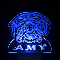 ADVPRO ws1076-tm Mongrel Dog Personalized Night Light Name Day/Night Sensor LED Sign