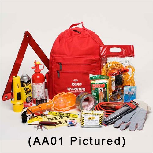 ROAD WARRIOR MOUNTAIN (21 PIECE) AUTOMOTIVE EMERGENCY SURVIVAL 72 HOUR KIT - FOR CARS AND TRUCKS