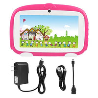 Zerone Kids Tablet, Cute Mini Puppy Design Tablet PC, Quad Core 1024 x 600P Touch Screen 1GB RAM+8GB ROM Dual Camera Support WiFi/Bluetooth/TF Card for Children Early Education(Pink)