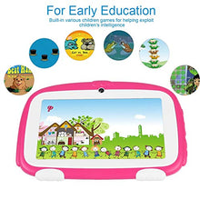 Load image into Gallery viewer, Zerone Kids Tablet, Cute Mini Puppy Design Tablet PC, Quad Core 1024 x 600P Touch Screen 1GB RAM+8GB ROM Dual Camera Support WiFi/Bluetooth/TF Card for Children Early Education(Pink)
