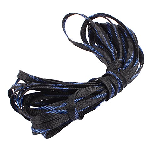 Aexit 10mm Diameter Wiring & Connecting PET Electric Cable Wire Wrap Expandable Braided Heat-Shrink Tubing Sleeving 33Ft