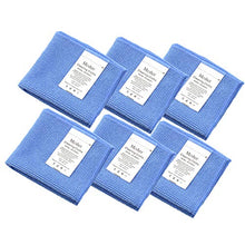 Load image into Gallery viewer, Microfiber Cleaning Cloths - 6 Pack, Blue, 6&quot;x 7&quot; Inch
