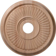 Load image into Gallery viewer, Ekena Millwork CMW20BERO Ceiling Medallion, 20&quot;OD x 3 7/8&quot;ID x 1 3/4&quot;P, Red Oak
