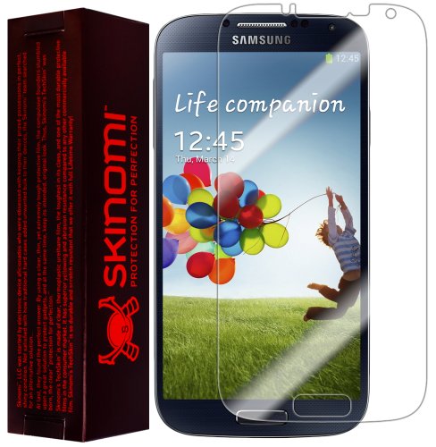 Skinomi Screen Protector Compatible with Samsung Galaxy S4 (I9500, I9505) Clear TechSkin TPU Anti-Bubble HD Film