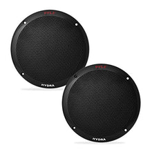 Load image into Gallery viewer, 6.5 Inch Dual Marine Speakers - 2 Way Waterproof and Weather Resistant Outdoor Audio Stereo Sound System with 400 Watt Power, Polypropylene Cone and Butyl Rubber Surround - 1 Pair - PLMR605W (Black)
