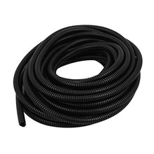 Load image into Gallery viewer, Aexit Black Plastic Tube Fittings 7mm x 10mm Flexible Corrugated Conduit Pipe Hose Tube Microbore Tubing Connectors 9.9m Long
