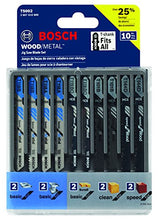 Load image into Gallery viewer, Bosch 10-Piece Assorted T-Shank Jig Saw Blade Set T5002
