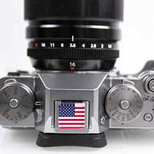 Load image into Gallery viewer, Foto&amp;Tech EXACT FIT &quot;American Flag&quot; Design Hot Shoe Cover Cap Compatible with Canon Nikon Sony Panasonic Fujifilm Olympus Pentax Sigma DSLR/SLR/EVIL Camera
