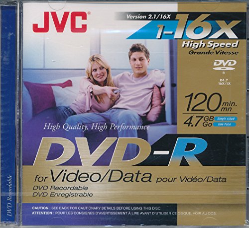 JVC Home VDR47GU 4.7 GB Blank DVD-R Media for Data and Video
