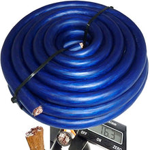 Load image into Gallery viewer, Hyperflex 20&#39; ft 0 Gauge Blue Car Audio Power Ground Wire Cable 20 Feet Zero AWG USA Ship
