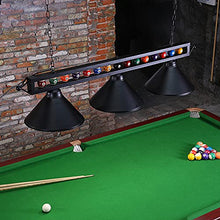 Load image into Gallery viewer, Wellmet Billiard Light for Pool Table,59 Pool Table Lighting for 7&#39; 8&#39; 9&#39; Table, Hanging Over Pool Table Light with Matte Metal Shades and Billiard Ball Decor,Perfect for Game Room,Kitchen Island
