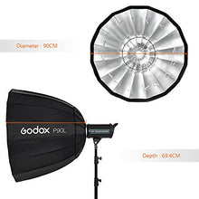Load image into Gallery viewer, Godox Portable Parabolic Softbox, 90cm (36 inch), Hexadecagon Softbox with Bowen Mounts for Studio Light and Speedlite Flash
