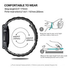 Load image into Gallery viewer, DEALELE Bands Compatible with Galaxy Watch 46mm / Galaxy Watch 3 45mm, 22mm Solid Stainless Steel Metal Strap Replacement for Samsung Gear S3 Frontier / Classic / Huawei GT2 46mm (Silver/black)
