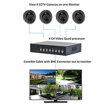 Load image into Gallery viewer, InstallerCCTV Video Quad Color 4CH Multiplexer 2 BNC Output with Remote Control and Free 1Amp Power Adapter
