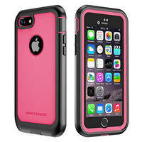 ImpactStrong iPhone 7/8 Case, Ultra Protective Case with Built-in Clear Screen Protector Full Body Cover for iPhone 7 2016 /iPhone 8 2017 (Pink)