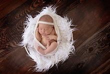 Load image into Gallery viewer, White Faux Mongolian Fur Photography Prop 18&quot;x20&quot;, Newborn Prop, Basket Stuffer, Layering Blanket, Rug (Small)
