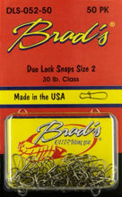 Load image into Gallery viewer, Brad&#39;s Killer Fishing Gear Duo Lock Snaps (Nickel, Size 1)
