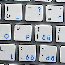 Load image into Gallery viewer, Apple NS Swiss - English Non-Transparent Keyboard Labels White Background for Desktop, Laptop and Notebook
