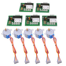 Load image into Gallery viewer, kuman Stepper Motor for Arduino 5 Sets 28BYJ-48 ULN2003 5V Stepper Motor + ULN2003 Driver Board + Better Dupont Wire 40pin Male to Female Breadboard Jumper Wires Ribbon Cables K67
