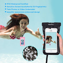 Load image into Gallery viewer, Waterproof Phone Pouch,Kenny Cell Dry Bag,IPX8 Waterproof Phone Case with Embossed Design for All Smartphones up to 6.0&quot; Diagonal Size, with Neck Strap, for Water Park Activities (003-Pink)
