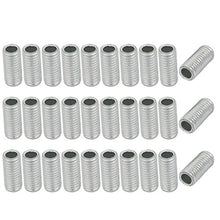 Load image into Gallery viewer, uxcell 30Pcs Metric M7 1mm Pitch Thread Zinc Plated Pipe Nipple Lamp Parts 15mm Lenght
