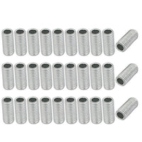 uxcell 30Pcs Metric M7 1mm Pitch Thread Zinc Plated Pipe Nipple Lamp Parts 15mm Lenght