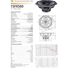 Load image into Gallery viewer, Pair Faital Pro 15FX560 8ohm Neodymium 15&quot; Woofer Midbass 1400W Octagon Speaker
