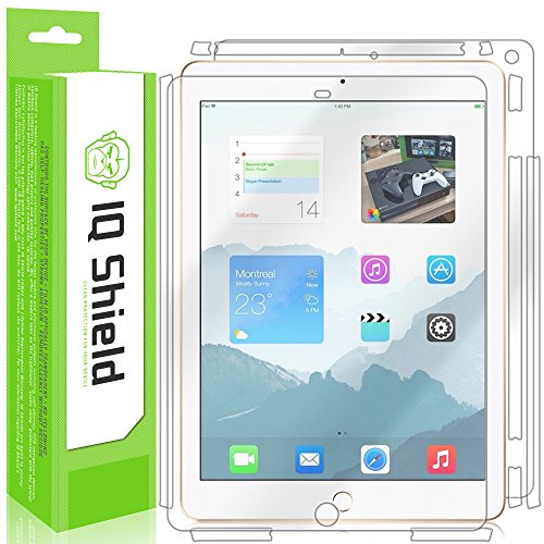 IQ Shield Full Body Skin Compatible with Apple iPad (9.7 inch, Version 2018) + LiQuidSkin Clear (Full Coverage) Screen Protector HD and Anti-Bubble Film