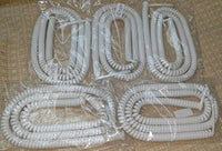 Lot of 5 Southwestern Bell Freedom Bright White 25' Ft Handset Phone Cord by DIY-BizPhones