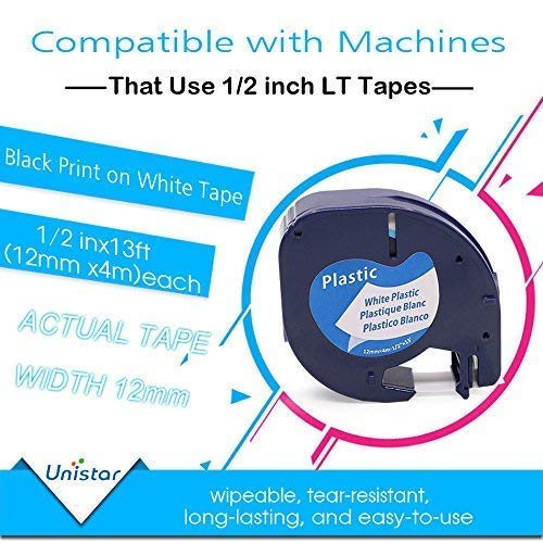 Unistar Compatible Label Tape Replacement for DYMO LetraTag Refills 91 –  DirectNine - Europe