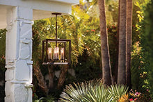 Load image into Gallery viewer, Hinkley Rhodes Collection Four Light Outdoor Medium Hanging Lantern, Warm Bronze w/ Clear Seedy Glass
