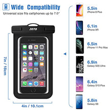 Load image into Gallery viewer, JOTO Universal Waterproof Pouch Cellphone Dry Bag Case for iPhone 13 Pro Max Mini, 12 11 Pro Max Xs Max XR X 8 7 6S Plus SE, Galaxy S20 S20+ S10 Plus S10e /Note 10+ 9, Pixel 4 XL up to 7&quot; -Black
