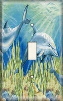 Decorative Light Switch Plate Cover - Dolphins