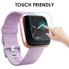 Load image into Gallery viewer, NANW [4-Pack] Screen Protector Compatible with Fitbit Versa/Versa Lite Edition Smartwatch (Not for Versa 2), Tempered Glass Waterproof Screen Glass Cover Protector

