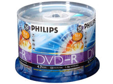 Load image into Gallery viewer, Philips 4.7 GB 16X DVD-R 50PK Spindle
