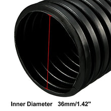 Load image into Gallery viewer, uxcell 6 M 36 x 42.5 mm PP Flexible Corrugated Conduit Tube for Garden,Office Black
