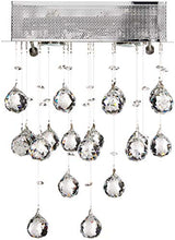 Load image into Gallery viewer, Drops of Rain 2 Light Chrome Flush Mount w/Clear European Crystal/Murano Beads
