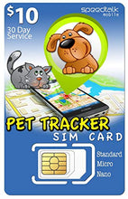 Load image into Gallery viewer, SpeedTalk Mobile $10 Pet GPS Tracker SIM Card | 3 in 1 Simcard Standard, Micro, Nano - GSM 4G 5G LTE for Dog Cat Tracking and Activity Devices - Canada and Mexico Roaming
