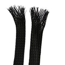 Load image into Gallery viewer, Aexit 8mm 10mm Electrical equipment Width Flexible Expandable Braided Sleeving Wire Sleeve Protector 2pcs
