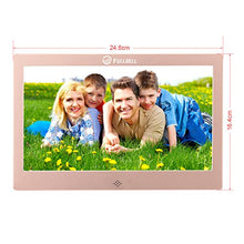 Load image into Gallery viewer, FULLBELL 10 Inch Digital Picture Frame, FU-DPF10RG with 1024x600 High Resolution Screen, Metal Case, 16GB Memory and IR Remoter (Rose Gold)
